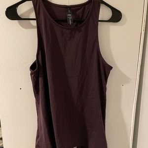 Yogalicious purple workout top that ties in the back